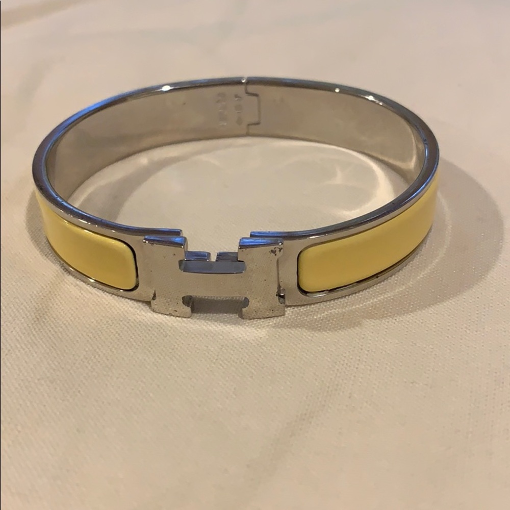 Hermès H logo clic clac bracelet